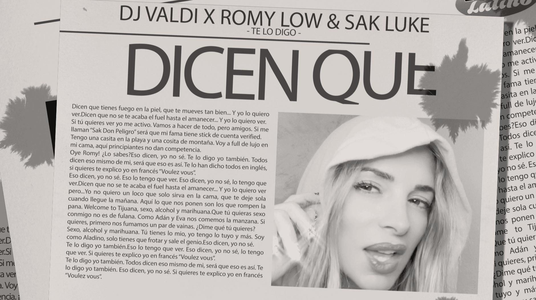 Dj Valdi, Romy Low, Sak Luke — Vídeo corporativo "Dj Valdi, Romy Low, Sak Luke - Te lo digo"
