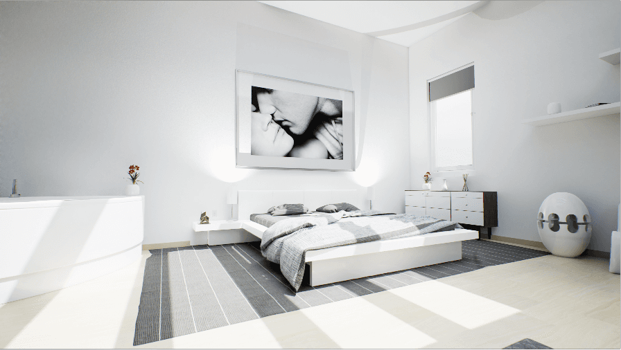 Pandemia Films — Proyecto audiovisual "Interior Arquitectura Dormitorio – Diseño 3D, 4K –"