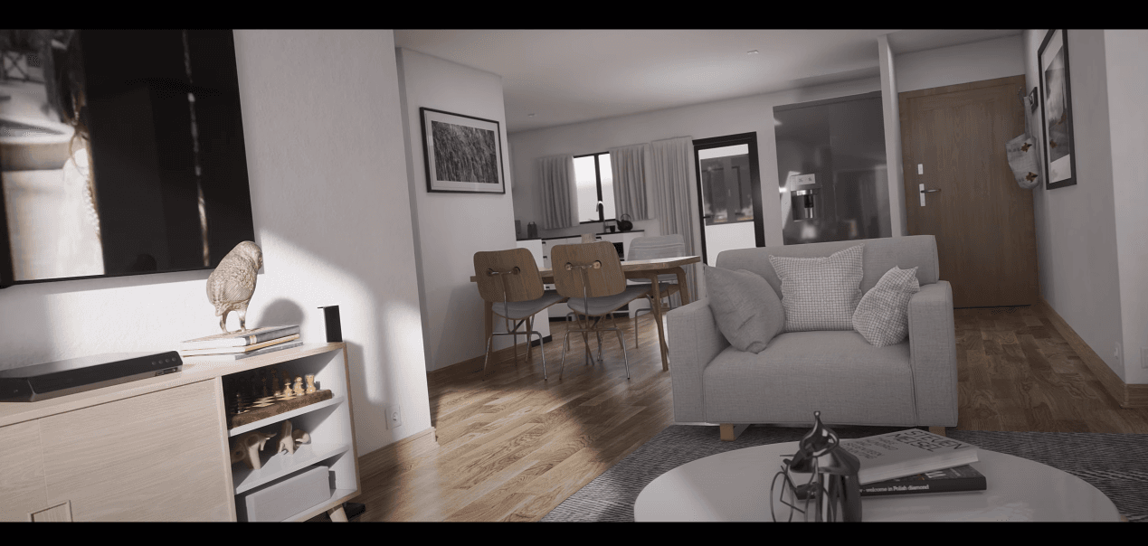 Pandemia Films — Proyecto audiovisual "Interior Arquitectura Piso Completo – Diseño 3D, 4K –"